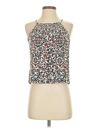 Pre-owned Cynthia Rowley Tank Top Ivory Halter Neckline Tops In White