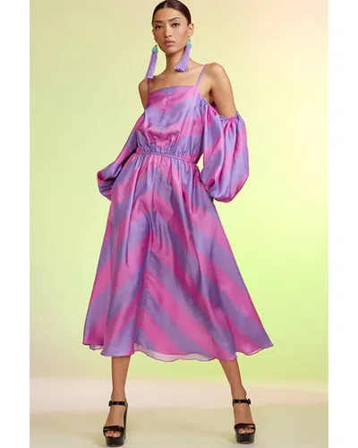 Cynthia Rowley Tate Silk Dress In Pink