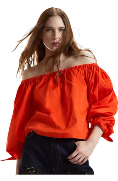 Cynthia Rowley The Bunny Blouse In Red