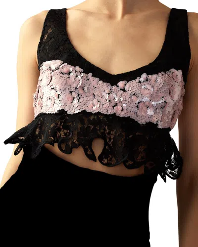 CYNTHIA ROWLEY CYNTHIA ROWLEY THE COSMO SEQUIN KNIT TOP