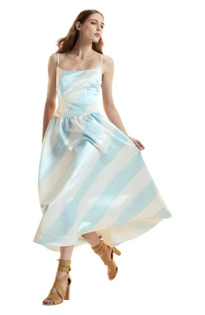 Cynthia Rowley The Genevive Silk Dress In Blue