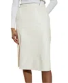 Cynthia Rowley The London Leather Midi Skirt In White