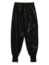 Cynthia Rowley The London Leather Jogger In 黑色