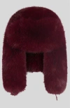 Cynthia Rowley The Snow Bunny Faux Fur Trapper Hat In Burgundy