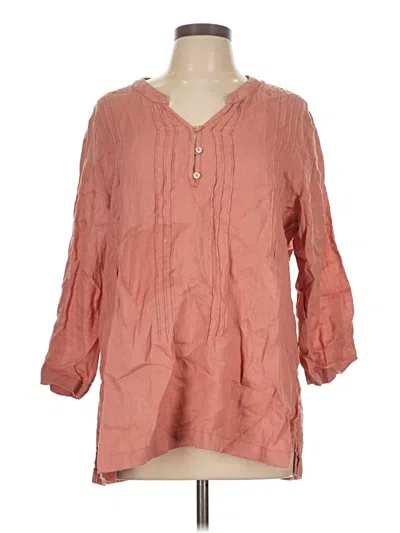 Pre-owned Cynthia Rowley Tjx 3/4 Sleeve Blouse In Pink