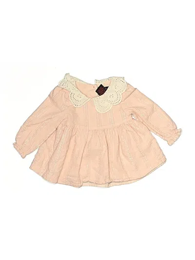 Pre-owned Cynthia Rowley Tjx Babies' 3/4 Sleeve Blouse In Tan