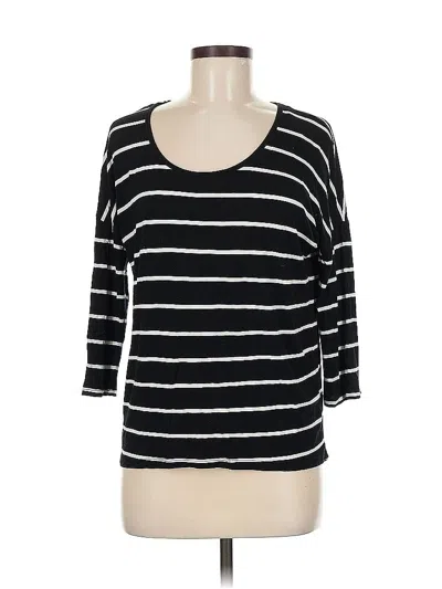 Pre-owned Cynthia Rowley Tjx 3/4 Sleeve T-shirt In Black