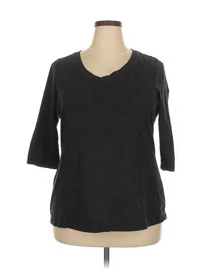 Pre-owned Cynthia Rowley Tjx 3/4 Sleeve T-shirt In Black