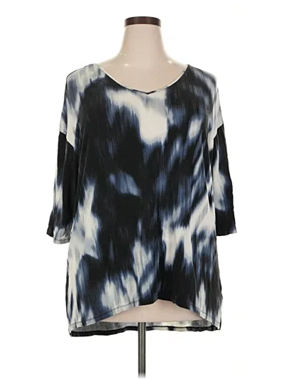 Pre-owned Cynthia Rowley Tjx 3/4 Sleeve T-shirt In Blue