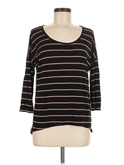 Pre-owned Cynthia Rowley Tjx 3/4 Sleeve T-shirt In Brown