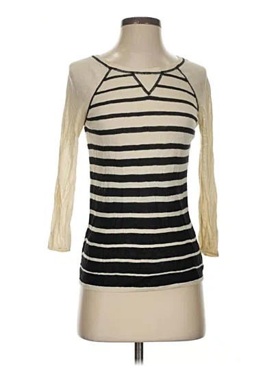 Pre-owned Cynthia Rowley Tjx 3/4 Sleeve T-shirt In Ivory