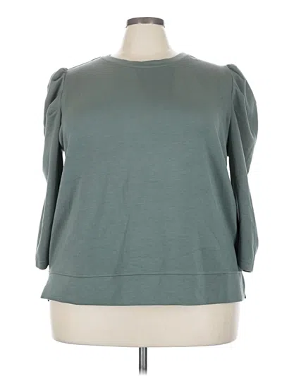 Pre-owned Cynthia Rowley Tjx 3/4 Sleeve T-shirt In Teal