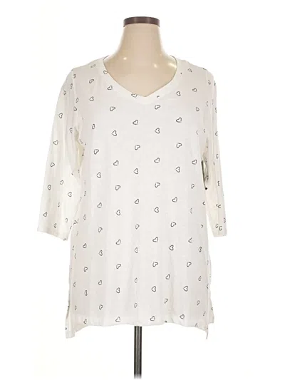 Pre-owned Cynthia Rowley Tjx 3/4 Sleeve T-shirt In White