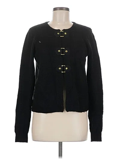 Pre-owned Cynthia Rowley Tjx Cardigan Sweater In Black
