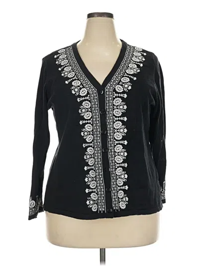Pre-owned Cynthia Rowley Tjx Cardigan Sweater In Black