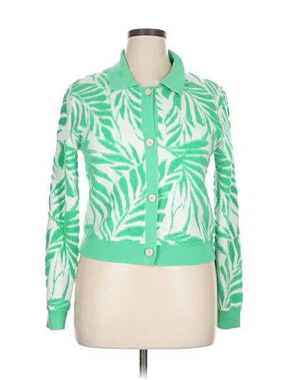 Pre-owned Cynthia Rowley Tjx Cardigan Sweater In Green