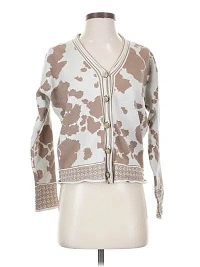 Pre-owned Cynthia Rowley Tjx Cardigan Sweater In Silver