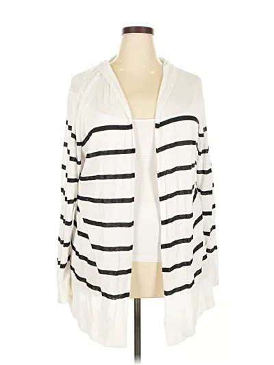 Pre-owned Cynthia Rowley Tjx Cardigan Sweater In White