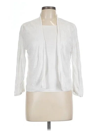 Pre-owned Cynthia Rowley Tjx Cardigan Sweater In White