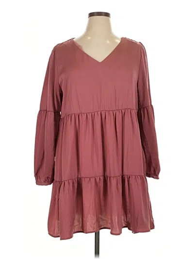 Pre-owned Cynthia Rowley Tjx Casual Dress In Burgundy