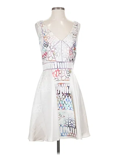 Pre-owned Cynthia Rowley Tjx Cocktail Dress In White