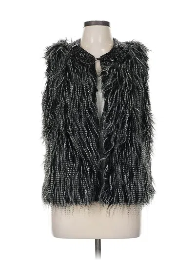 Pre-owned Cynthia Rowley Tjx Faux Fur Vest In Gray