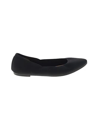 Pre-owned Cynthia Rowley Tjx Flats In Black