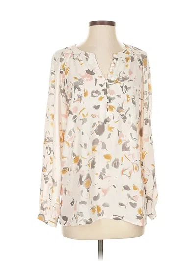 Pre-owned Cynthia Rowley Tjx Long Sleeve Blouse In White