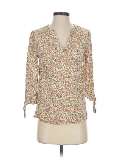 Pre-owned Cynthia Rowley Tjx Long Sleeve Blouse In White