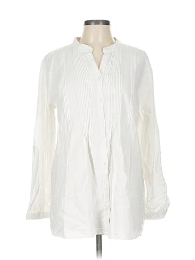 Pre-owned Cynthia Rowley Tjx Long Sleeve Blouse In White