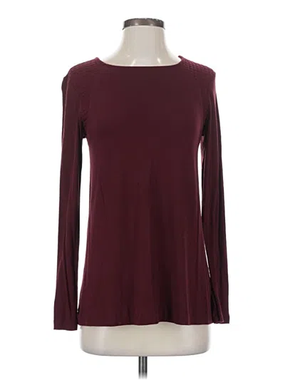 Pre-owned Cynthia Rowley Tjx Long Sleeve T-shirt In Burgundy