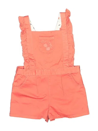 Pre-owned Cynthia Rowley Tjx Kids' Overall Shorts In Orange