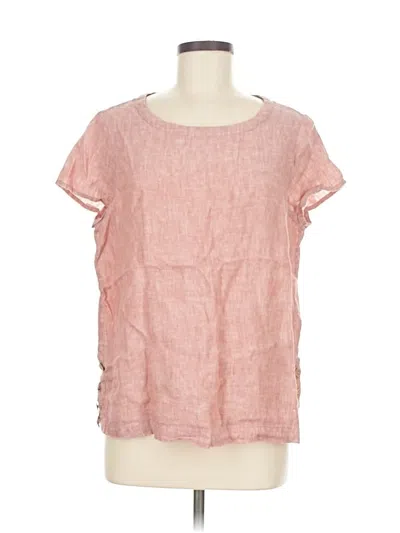 Pre-owned Cynthia Rowley Tjx Short Sleeve Blouse In Pink