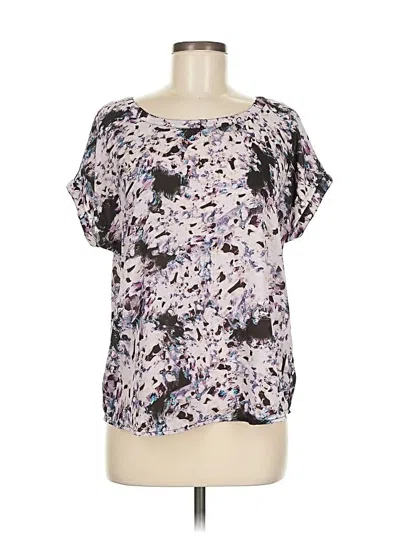 Pre-owned Cynthia Rowley Tjx Short Sleeve Blouse In Purple