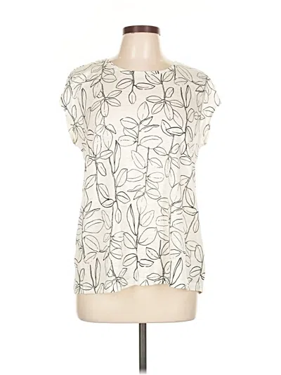 Pre-owned Cynthia Rowley Tjx Short Sleeve Blouse In White