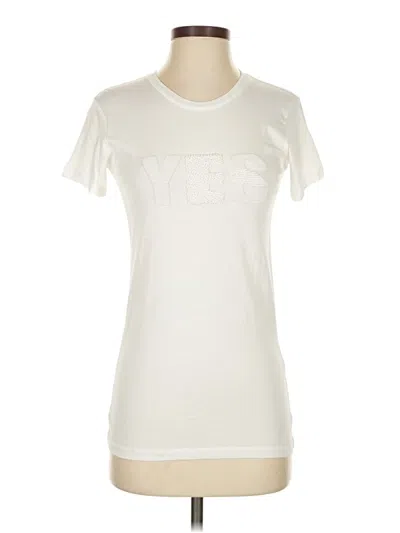 Pre-owned Cynthia Rowley Tjx Short Sleeve T-shirt In White