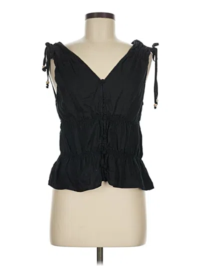 Pre-owned Cynthia Rowley Tjx Sleeveless Blouse In Black