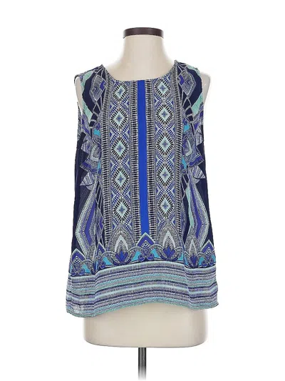 Pre-owned Cynthia Rowley Tjx Sleeveless Blouse In Blue