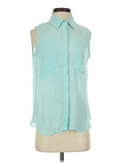Pre-owned Cynthia Rowley Tjx Sleeveless Blouse In Blue