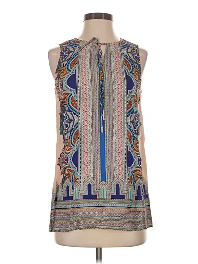 Cynthia Rowley Tjx Sleeveless Blouse In Blue