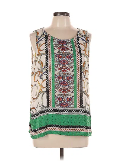 Pre-owned Cynthia Rowley Tjx Sleeveless Blouse In Green