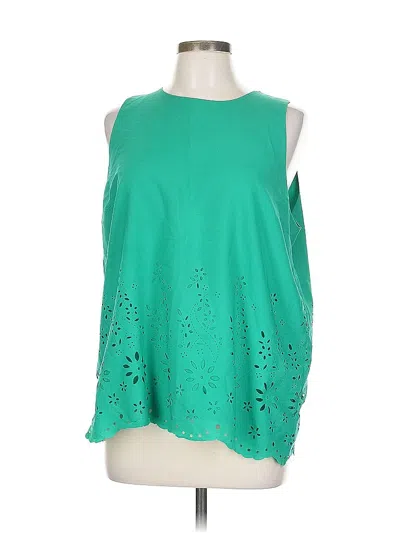 Pre-owned Cynthia Rowley Tjx Sleeveless Blouse In Green