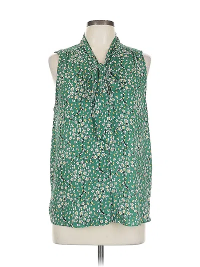 Pre-owned Cynthia Rowley Tjx Sleeveless Blouse In Green