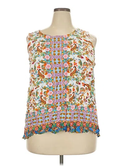 Pre-owned Cynthia Rowley Tjx Sleeveless Blouse In Ivory