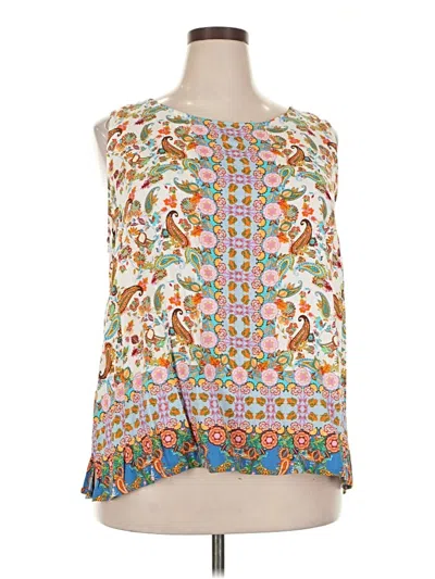 Cynthia Rowley Tjx Sleeveless Blouse In Multi