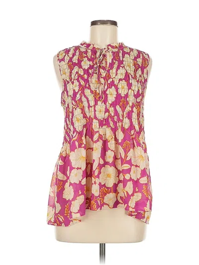 Pre-owned Cynthia Rowley Tjx Sleeveless Blouse In Pink