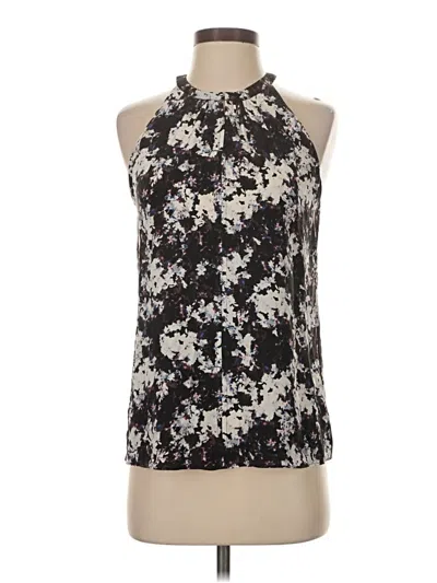 Pre-owned Cynthia Rowley Tjx Sleeveless Silk Top Black Halter Neckline Tops