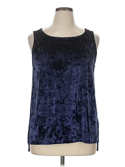 Pre-owned Cynthia Rowley Tjx Sleeveless Top Blue Scoop Neck Tops