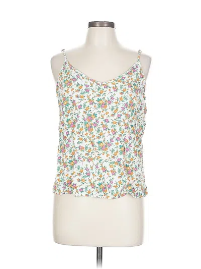 Pre-owned Cynthia Rowley Tjx Sleeveless Top White Sweetheart Neckline Tops