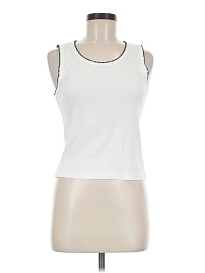 Pre-owned Cynthia Rowley Tjx Sleeveless T-shirt In White